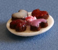 Dollhouse Miniature Cakes, Mini Hearts